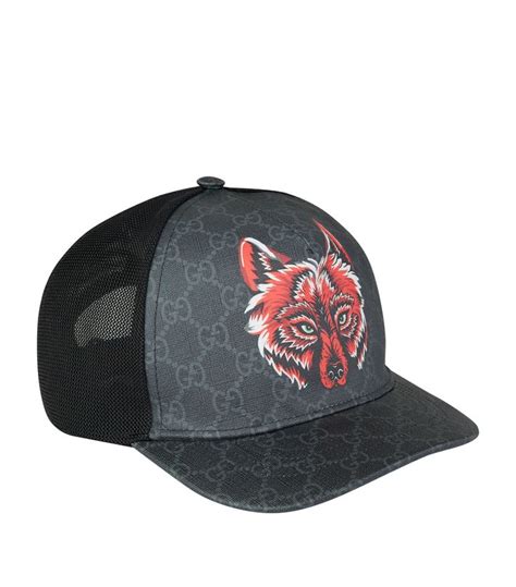 gucci cap wolf|GG Supreme wolf baseball hat .